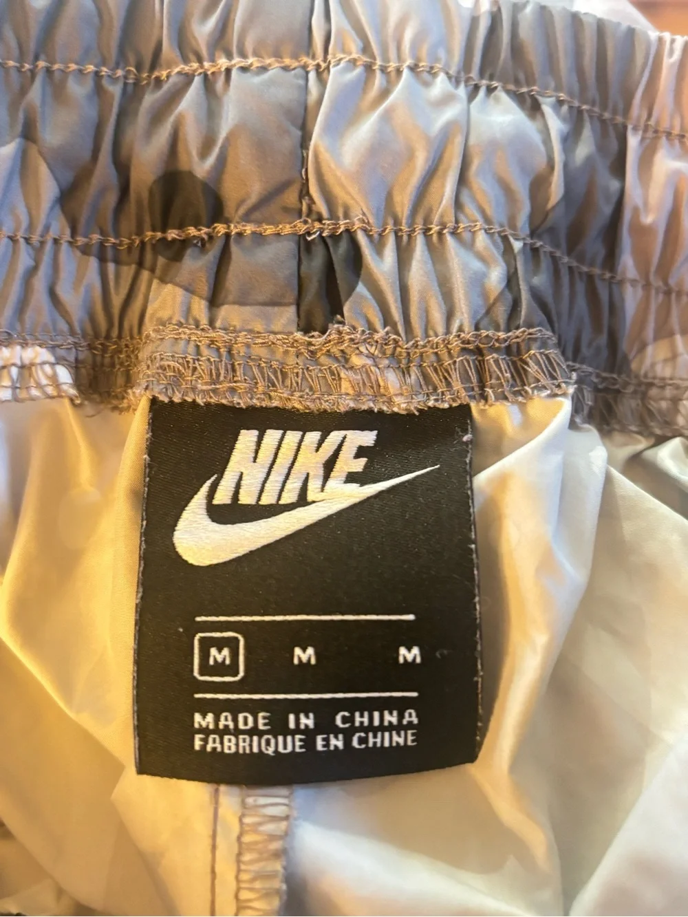 Nike Windbreaker Grey/Pink Camo Track Joggers Size M - like new